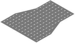 Bottom reduction base of the centre cable girder DKZ 000x00 C, with overall dimensions from 300x200mm to 1000x800mm, with thickn