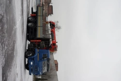 Special purpose vehicle with hydraulic loading crane of KMA type on the basis of KAMAZ 65117 and its modifications 64K10N-UK