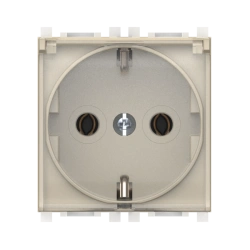 CADUCEUS ALING Experience Flush-mounted earthing socket without centre screw with cover 16A, 250V~, 2M, beige, art. 74103.9