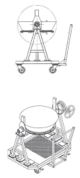 Cart for storage of transition channel TG-Spec1 PK-PM