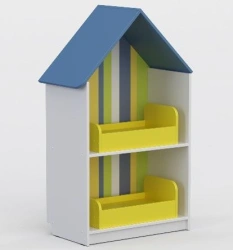 Cupboard with cots "Nevalyashki". Size (mm): 700 x 400 x 1200 H. (Furniture for kindergartens brand "Interior" series "TDI Kids"