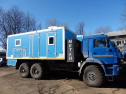 Repair and welding unit (RWU), UZST brand, type UZST03, modification 586C-22 on KAMAZ 5350-37 chassis.