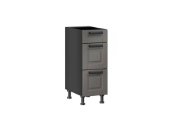 Type 4 LD.270170.000 Kitchen cabinet 300 with 3 drawers cabinet LUX (5) (Black )