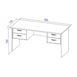 FRIDOM Work bench with 2 hanging bollards, Art. no. FSTP 09