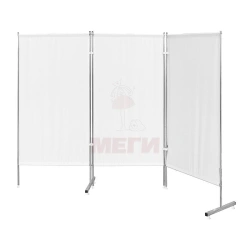 SHM-MSC (MSC-35302-01) Medical screen of stainless steel, without wheels, three-sectional