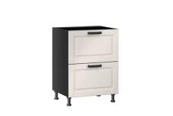 Mocha LD.274130.000 Front set for kitchen cabinet 600 with 2 drawers (4) (Textured white oak )