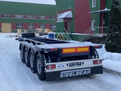 Four-axle semitrailer-container trailer PN-41P with axle unit BPW HSFALM 9010-15 V36 61.68.361.147QS, pneumatic tyre 385/