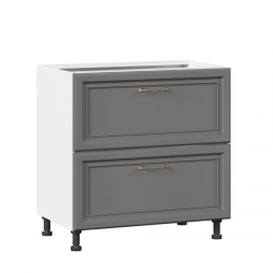 Gelatto LD.241840.000 Front set for kitchen cabinet 800 with 2 drawers LUX (4) (Onyx grey)