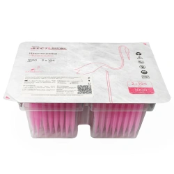 Non-sterile disposable tips of "Flamingo" series in racks for automated and automatic systems according to TU 22.29.29-0.