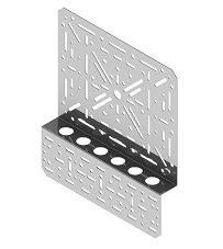 Mounting plate MP345x400, with overall dimensions 345x400, metal thickness 1,5 mm, galvanised steel