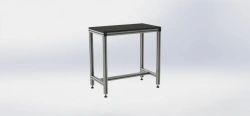 Table on metal frame