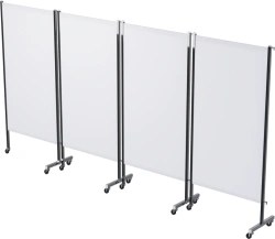?? - "???"(???-45303?) Medical screen of stainless steel, on wheels, four-sectional