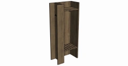 A22 Open cupboard (left/right) 900x2050x450