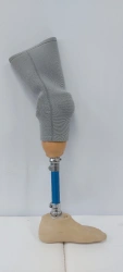 Tibial prosthesis for bathing PN3K-M1 (sleeve made of injection moulded laminate from the stump of a disabled person according t