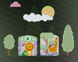 Decorative-developmental panel "Zoo" PMG-0ZM