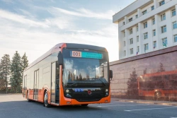 Passenger trolleybus, UTTZ brand, type 6242, modification 6242AH, commercial name 2GOOROZHANIN2, low-floor (categorical).