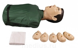 Spring-mechanical simulator for adult and child cardiopulmonary and cerebral resuscitation techniques "Maxim I V/R"