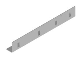 Transition connector SLN/SPB 000x00, with overall dimensions from 20x18x230 mm to 60x45x230 mm, 1,5 mm thick, stainless steel