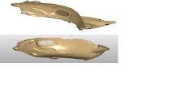 Front part of the front left fender liner