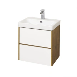 Cabinet under sink Aquaton Scandi 55 white, oak rustic 1A251701SDZ901.A251.7.01S.DZ9.0