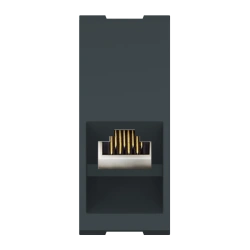 CADUCEUS ALING MODE Flush-mounted computer socket Keystone RJ45 8P8C cat.5e FTP, 1M, anthracite, art. 664S.A