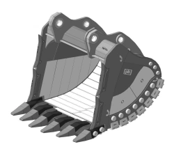 Heavy duty rock bucket RDX-252.12d/75SVLR10