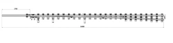 Straight frame rail with curved shank of project H01.001.1000.00-02