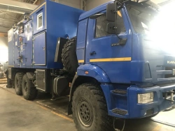 Flowmeter-based verification unit mounted on KAMAZ 4308 chassis