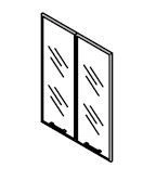 Medium glass doors. Set of furniture "Vegas"