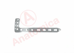 L-shaped tibial plate with angular stability with limited contact