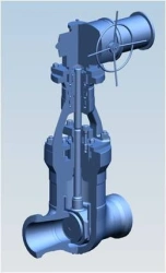 Cut-off gate valve after BZOK 1117-600-E-03-O4 DN 600 / PN 8.1