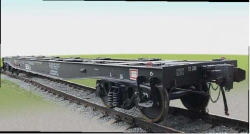 Flat wagon for railway transport