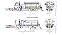 Road maintenance machine with winter equipment set model MK-4531-G8