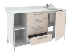 Table for chemical investigations SKDL 2-2 from the set of furniture for clinical diagnostic laboratories according to TU 9452-0