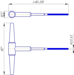 T-handle tap for screws 2.0...6.5 mm diameter