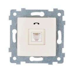 "MARIA" Low-voltage telephone flush-mounted socket mechanism PT1-456, colour "ivory"