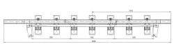 Cross rail with counter rail of P50 type of 1/11 grade Project 2642.01.040/01