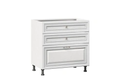 Italy LD.275160.000 Front set for kitchen cabinet 800 with 3 drawers (4) (Light Oak )