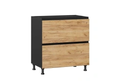 Sherwood LD.281160.000 Kitchen cabinet front 800 with 2 drawers LUX (4) (Golden Oak/Black )
