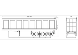 Semitrailer tipper type 8785H1 on axle MD.?1?2050?12??120?16 (single axle) or on axle MD.?2?1850?12??120?16, (double axle).