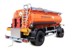 Oil product tank trailer PC NEFAZ 8602-03 with axle units manufactured by PJSC "NEFAZ" (axles: 8602-03-2410003, 8602-03)