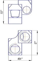 Cylindrical coupler clamp (complete: cylindrical rod, clamp nut M5x0,5; cylindrical coupler clamp)