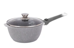 Ladle 2,2L cast aluminium (with non-stick coating) TM Kukmara, with removable Bakelite handle, with glass lid, l