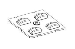 Lens for LED luminaires AMT-ST-50x50-5050(4)-T3