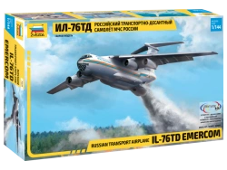 Assembled model Russian transport and landing aircraft IL-76 TD of the Ministry of Emergency Situations of Russia