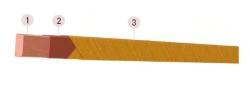 Copper rectangular winding wire with enamel-glass-fibre and enamel-glass-polyester insulation, PETVSLDT