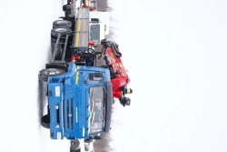 Special purpose vehicle with hydraulic loading crane of MKMA type on the basis of KAMAZ 43118 and its modifications 41K16N-Z240