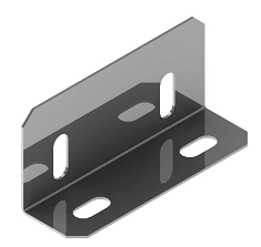 Fixing plate PN SR SR 000x00, with overall dimensions from 16 mm to 100 mm, metal thickness from 1,2 mm to 1,5 mm, thermal diff
