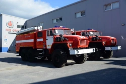 Fire tanker truck ??-6,?-(40-100), type 5883, modification 58812F (mod.5), on chassis Ural-5557-78, 5557-80, 5557-82, 5557-84.