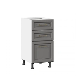 Gelatto LD.241800.000 Front set for kitchen cabinet 400 with 3 drawers LUX (4) (Onyx grey)